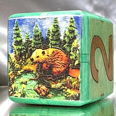 Beaver Bounty - Nature's Strategic Guardian - Backgammon Doubling Cube 36mm - Image 1 of 4