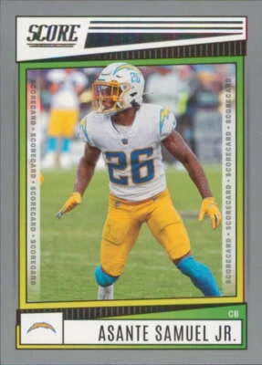 2022 Score Scorecard #140 Asante Samuel Jr. Los Angeles Chargers - Image 1 of 2