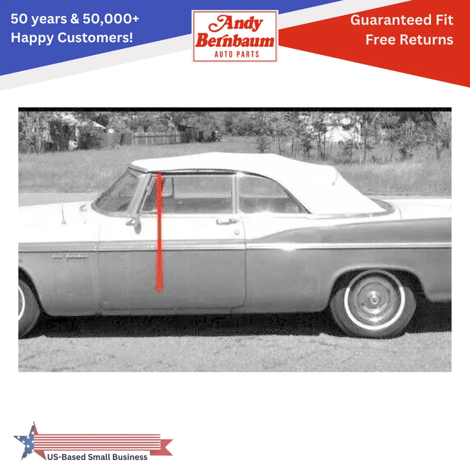 Направляющая на вентиляцию заднего или переднего окна для Dodge Chrysler Plymouth DeSoto 1955-1962 годов выпуска - Изображение 1 из 3