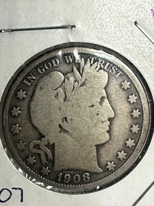 1908-O FRISEUR LIBERTY KOPF SILBER HALBER DOLLAR ERSCHEINT SELBST GUT BEWERTET - Bild 1 von 11