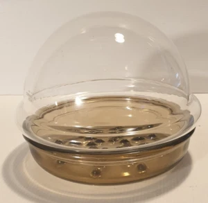 CORNINGWARE Plant Helper PH-7 TERRARIUM Clear Glass Dome/Tinted Saucer, Made USA - Picture 1 of 6