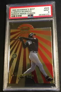1998 KEN GRIFFEY JR BEN GRIEVE BOWMAN'S BEST MIRROR IMAGE FUSION #M16 PSA 9 - Picture 1 of 2