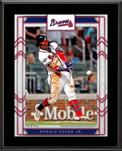 Ronald Acuna Atlanta Braves 10.5" x 13" Sublimated Player Plaque Cover