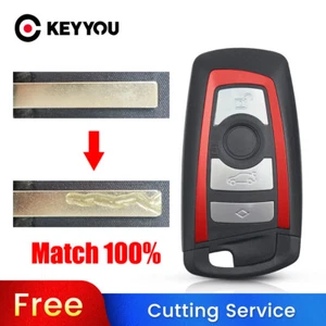BLADE CUT by PHOTO Car Key Case For BMW CAS4 F FEM 3 5 7 Series 3/4 Buttons - Imagen 1 de 9