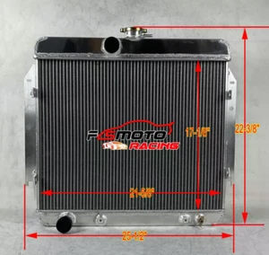 3 Row Aluminum Radiator For 1965 1966 Dodge Dart Plymouth Barracuda V8 Engine AT - Picture 1 of 11