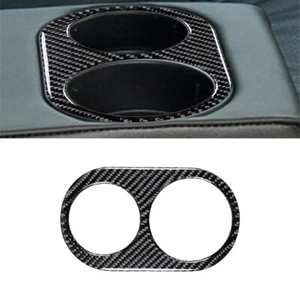 For Jaguar XF 2009-11 Carbon Fiber Rear Water Cup Holder Panel Frame Cover Trim - Picture 1 of 10