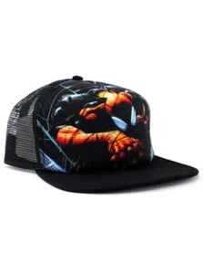 Spider-Man Adjustable Hat Marvel Comics Black New With Tags - Picture 1 of 7