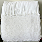 Simply Shabby Chic Duvet Cover Full/Queen White Cotton Crochet Lace Ruffle EUC