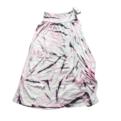 Volcom Women's Midi Skirt Pink Black White Tiedoll Wave Tie Dye  - Image 1 of 4