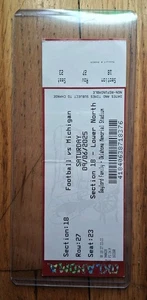 2025 Michigan Wolverines vs Oklahoma Football Ticket Stub Bryce Underwood - Picture 1 of 4