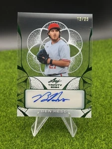 BEN HESS 2024 HOJA TRINITY BÉISBOL VERDE AUTÓGRAFO TRANSPARENTE/25 YANKEES CA-BH1 - Imagen 1 de 2