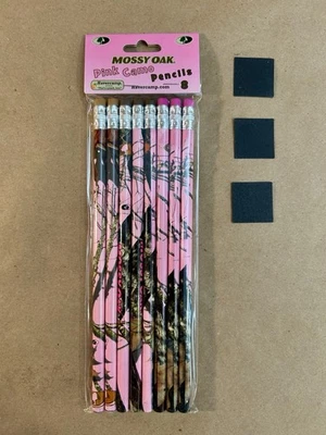 Mossy Oak Pink Camouflage Pencils - Set of 8 - Image 1 of 2