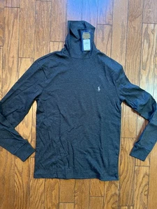 Polo Ralph Lauren Turtleneck Sweater Mens Lareg Gray Knit Sz S - Picture 1 of 1