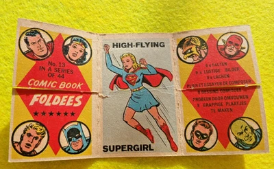 1966 Topps Comic Book Foldees Image 13 sur 44 SUPERGIRL - Image 1 of 2
