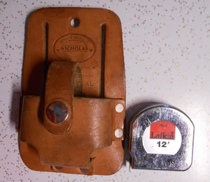 Nicholas Cowhide Leather Belt Tape Holder No 467XXL & 12" Lufkin Measuring Tape - Picture 1 of 8