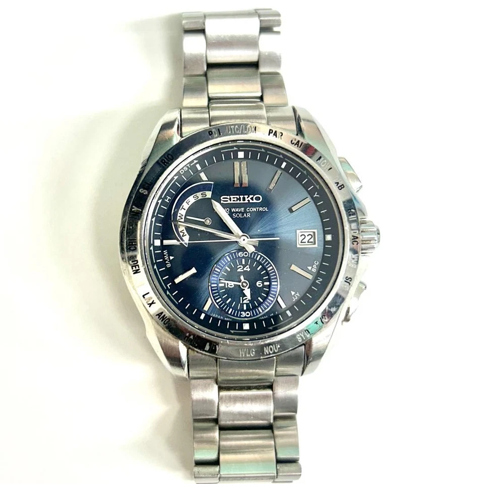 Seiko Brightz Funk Solaruhr Funkuhr solarbetrieben Uhr - Bild 1 von 4