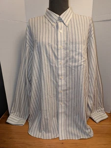 Arrow Men's Wrinkle-Free Striped Dress Shirt, Size XXL 18/18.5 BIN D 4 - Picture 1 of 15
