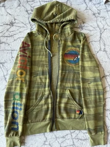 Aviator Nation Camouflage grün Reißverschluss Hoodie Unisex Gr. S (kein Reißverschluss) kostenloser Versand - Bild 1 von 11