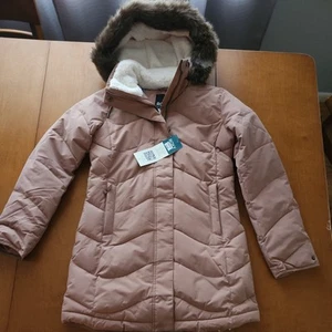 ROXY Women's Dry Flight Jacket Warming Faux Fur Hood Biege Size XS. - Picture 1 of 5
