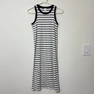 Crewcuts Girls Maxi T-Shirt Dress Size 12 Blue White Striped Nautical Beachy - Image 1 of 4