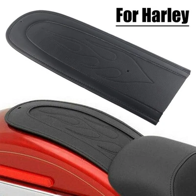Rear Flame Fender Bib Skin Solo Seat For Harley-Davidson Dyna Fat Bob FXDF Black — 第 1/4 张图片