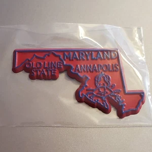 Maryland Old Line State Annapolis Kühlschrankmagnet 2,5 Zoll Kartenform - Bild 1 von 3