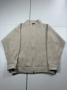 De Colección J Peterman Suéter Para Hombres M Corderos Lana Cable Grueso Cárdigan Grunge Marfil Años 90 - Imagen 1 de 11