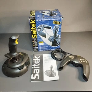 Retro Joystick Controller Saitek SP550 USB Stick Boxed Tested Working  - Picture 1 of 16
