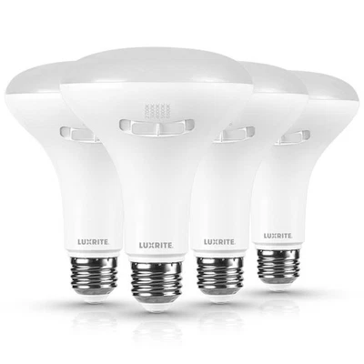 Luxrite BR30 LED Light Bulb 10W=85W 5CCT 850 Lumens Dimmable 4 Pack - Image 1 of 4