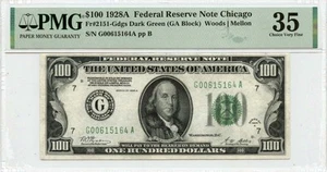 1928A $100 Federal Reserve Note Chicago Fr# 2151-Gdgs PMG CH VF35 EPQ - Picture 1 of 2
