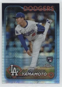 2024 Topps Chrome Prism Rifrattore Yoshinobu Yamamoto #18 Rookie RC - Foto 1 di 3