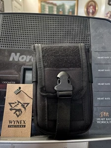 Handyträger / Gürtel befestigt für Strafverfolgung / Sicherheit schwarz Nylon - Bild 1 von 3