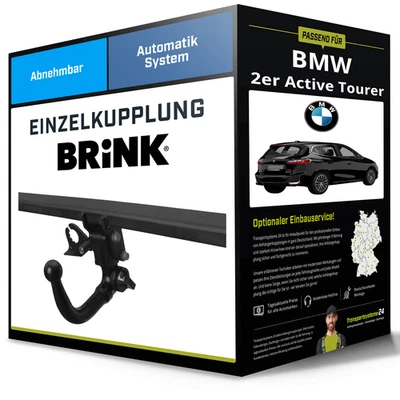 Abnehmbare Anhängerkupplung für BMW 2er Active Tourer 13-21 Typ F45 Brink NEU - Bild 1 von 4