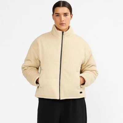 Chaqueta acolchada de pana Roxy Creme talla pequeña Foto 1 de 4