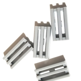 4X NEW LEGO 2412 / 30244 Tile 1x2 Grille Light Bluish Gray  LOT OF 4