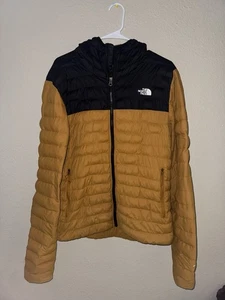 North Face 700 Stretch Down Jacket S Yellow Full Zip Insulated Outerwear Winter - Picture 1 of 10