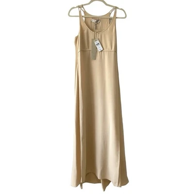 NWT BCBG Max Azria XS Powder Cream 100% Silk Maxi Slip Dress Evening Gown - Image 1 of 4