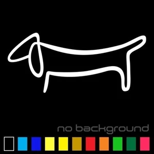 Dachshund Weiner Dog Sticker Vinyl Decal - Hotdog Pet Fun Car Window Wall Decor - Picture 1 of 15