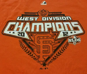 San Francisco Giants T Shirt Large 2012 Division Champs EUC MLB Orange INV938  - Picture 1 of 10