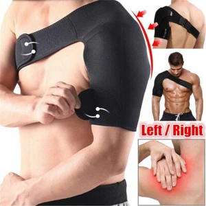 UK Shoulder Support Brace Arm Injury Guard Strap Bandage Compression Sleeve Wrap - Picture 1 of 20