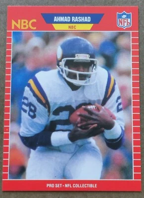 Pro Set Announcers 1989 Ahmad Rashad Minnesota Vikings #28 Foto 1 de 2