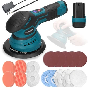 6inch Cordless Eccentric Car Polisher 8 Gears of Speeds Adjustable Electric B2A2 - Picture 1 of 11