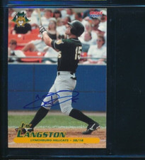 2001 Choice #8 Jay Langston Lynchburg Hillcats Signed Autograph (DO59) SWSW6