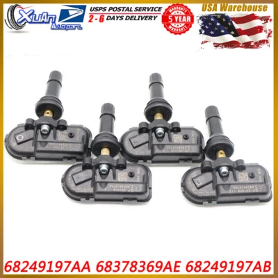 JUEGO (4) SENSOR DE PRESIÓN DE NEUMÁTICOS TPMS para 2014-2020 RAM 1500 2014-2018 RAM 2500 3500 Foto 1 de 4