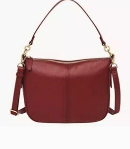 Nwt Womens Fossil Jolie Leather Crossbody Bag Purse Bag Color Scarlet Tote