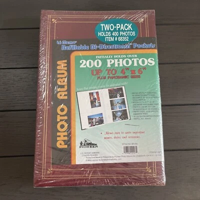 Álbum de fotos Pioneer 4 x 6 tiene capacidad para 200 cada uno en total 400 paquete de 2 Foto 1 de 4