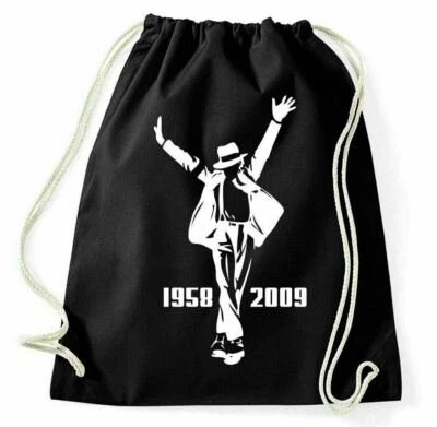 Michael JACKSON Sac de Sport Roi Pop Sportbeutel en Toile Jute Rucksack - Photo 1/4