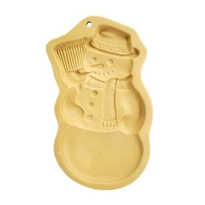 Brown Bag Cookie Co. VTG Snowman Cookie Mold Hill Design Ceramic Baking 1989 - Picture 1 of 3