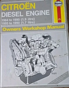 Citroen Diesel Engine 1.7 & 1.9 XUD Haynes Manual 1984 to 1990 Visa C15 Van BX - Picture 1 of 3