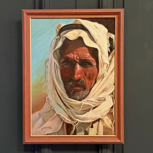 Portrait oriental représentant un Berbère XXe par Y. Audenino L8828 - Foto 1 di 6